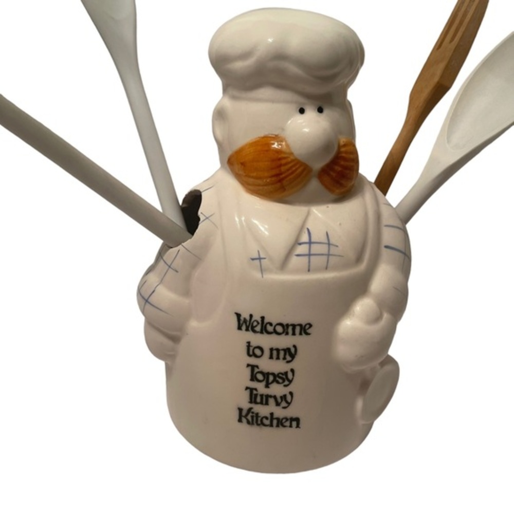 Vintage Utensil Holder Welcome To My Kitchen